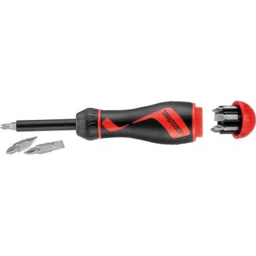 Ráčnový šroubovák 1/4 in Šestihran Křížový, Pozidriv, Ploché, Hvězdicový, celková délka: 175 mm Teng Tools