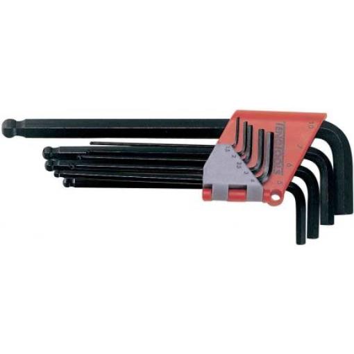 Sada šestihranných klíčů, počet kusů: 9 tvar L Metrické Krátké rameno 1.5 → 10 mm, Chrom-vanadová ocel Teng Tools