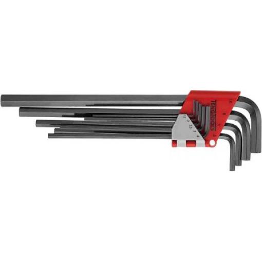 Sada šestihranných klíčů, počet kusů: 9 tvar L Metrické Dlouhé rameno 1.5 → 10 mm, Chrom-vanadová ocel Teng Tools