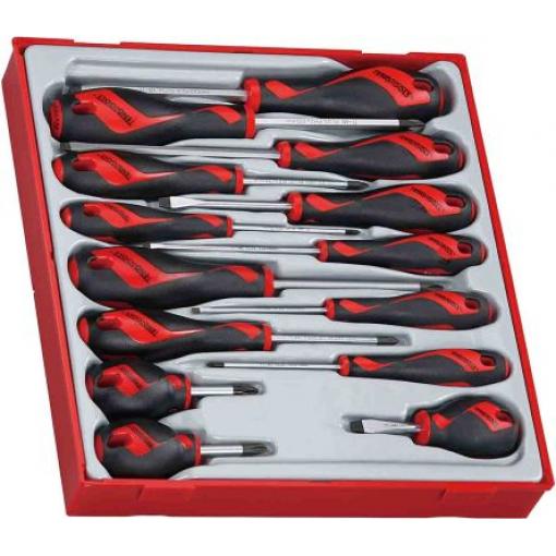 Sada šroubováků, počet kusů: 14 Ploché Sada standardních šroubováků Teng Tools