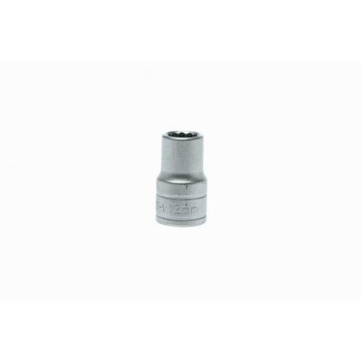 Zásuvka 1/2 in pohon 12 mm 12 bodů Dvojitý šestihran, celková délka: 38 mm Teng Tools