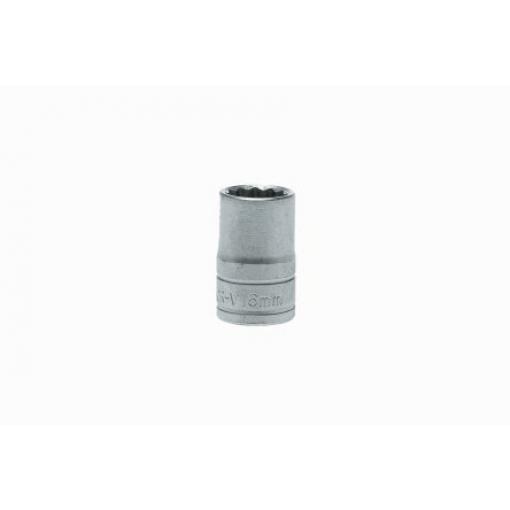 Zásuvka 1/2 in pohon 16 mm 12 bodů Dvojitý šestihran, celková délka: 38 mm Teng Tools