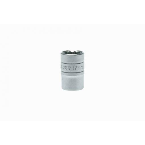 Zásuvka 1/2 in pohon 17 mm 12 bodů Dvojitý šestihran, celková délka: 38 mm Teng Tools