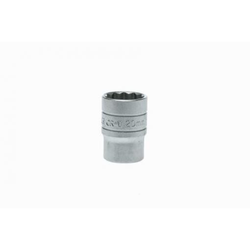 Zásuvka 1/2 in pohon 20 mm 12 bodů Dvojitý šestihran, celková délka: 38 mm Teng Tools