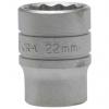Zásuvka 1/2 in pohon 22 mm 12 bodů Dvojitý šestihran, celková délka: 38 mm Teng Tools