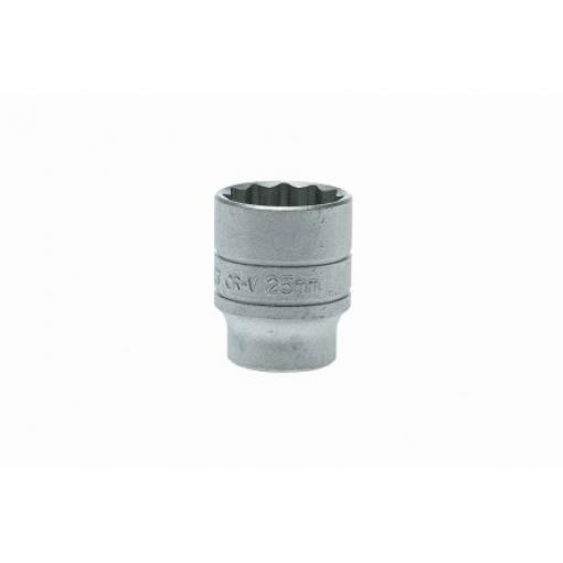 Zásuvka 1/2 in pohon 25 mm 12 bodů Dvojitý šestihran, celková délka: 40 mm Teng Tools