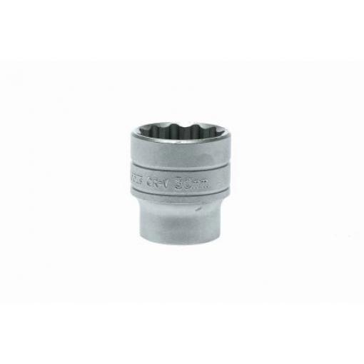 Zásuvka 1/2 in pohon 30 mm 12 bodů Dvojitý šestihran, celková délka: 43 mm Teng Tools