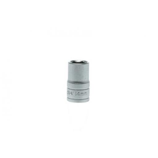 Zásuvka 1/2 in pohon 14 mm 6 bodů Dvojitý šestihran, celková délka: 38 mm Teng Tools