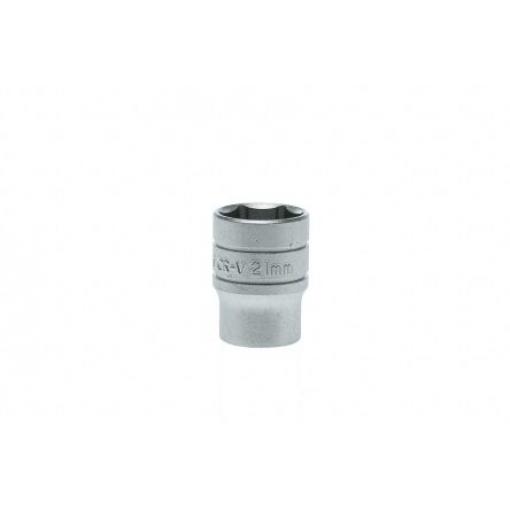 Zásuvka 1/2 in pohon 21 mm 6 bodů Dvojitý šestihran, celková délka: 38 mm Teng Tools