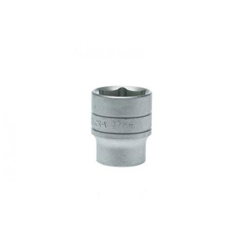 Zásuvka 1/2 in pohon 27 mm 6 bodů Dvojitý šestihran, celková délka: 43 mm Teng Tools