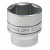 Zásuvka 1/2 in pohon 33 mm 6 bodů Dvojitý šestihran, celková délka: 45.5 mm Teng Tools
