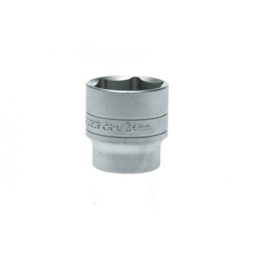 Zásuvka 1/2 in pohon 34 mm 6 bodů Dvojitý šestihran, celková délka: 45.5 mm Teng Tools