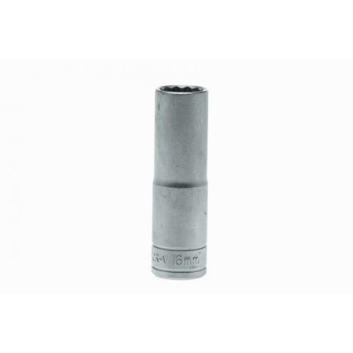 Zásuvka 1/2 in pohon 16 mm 12 bodů, celková délka: 79 mm Teng Tools