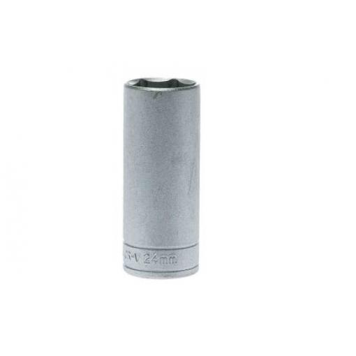 Zásuvka 1/2 in pohon 24 mm 6 bodů, celková délka: 79 mm Teng Tools