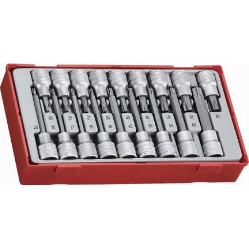 Sada nástrčných klíčů, počet kusů: 18 1/2 in Vrták typ buzení Hvězdicový Teng Tools
