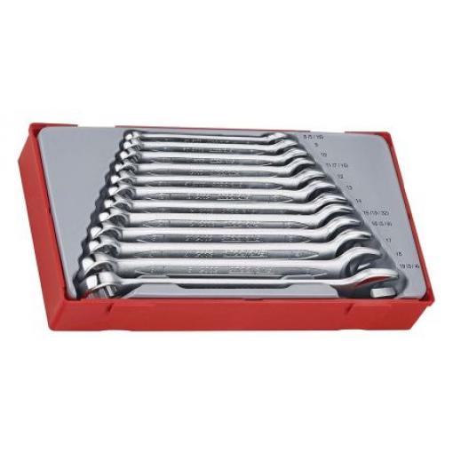 Sada kombinovaných klíčů, počet kusů: 12, Chrom-vanadová ocel, 8 To 19 mm Teng Tools