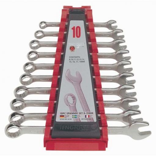 Sada klíčů, počet kusů: 10, Chrom-vanadová ocel, 8 To 19 mm Teng Tools