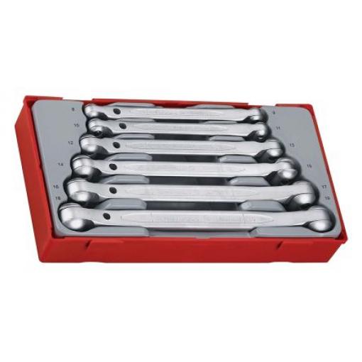 Sada klíčů, počet kusů: 6, Chrom-vanadová ocel, 8 To 19 mm Teng Tools