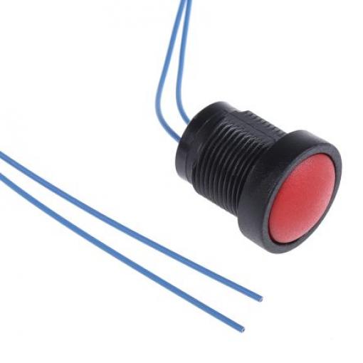 ITW Switches Tlačítkový spínač, řada: 49-59 IP67 SPST Panel Okamžité 16 mm 10 A, barva LED: Čirá 50 V dc 250 V ac
