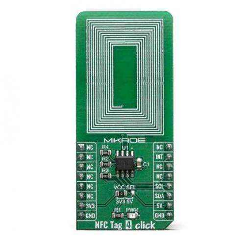 Komunikační a bezdrátový vývojový nástroj pro Bezdrátová konektivita NFC TAG 4 CLICK NFC, RFID MikroElektronika,