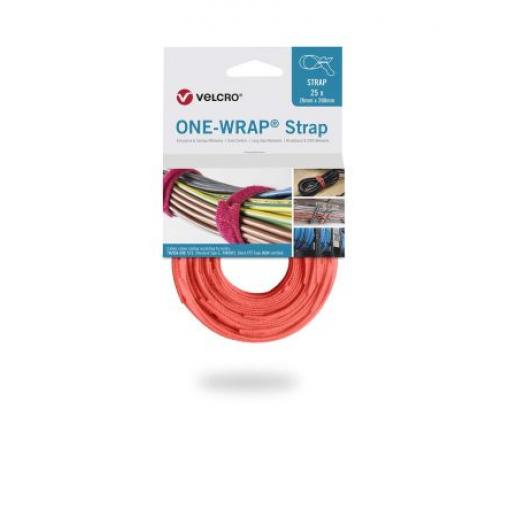 Suchý zip, Červená 20 mm x, délka: 200 mm Předem nařezané VELCRO®