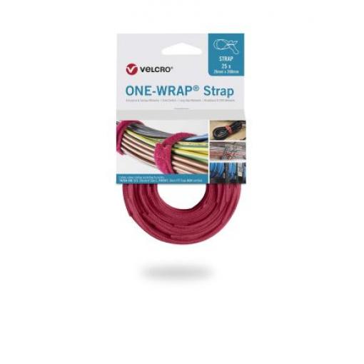 Suchý zip, Růžová 20 mm x, délka: 200 mm Předem nařezané VELCRO®
