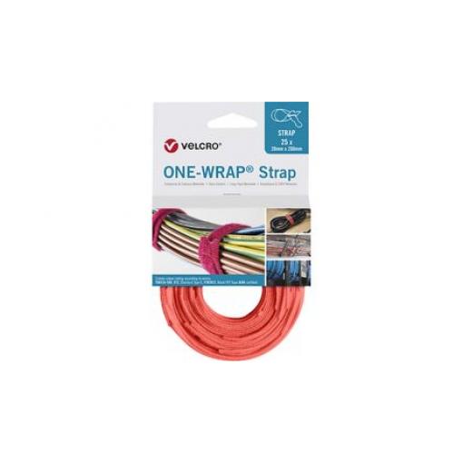 Suchý zip, Oranžová 20 mm x, délka: 200 mm Předem nařezané VELCRO®