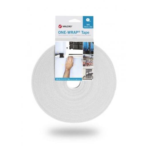 Suchý zip, Bílá 25 mm x, délka: 300 mm Předem nařezané VELCRO®