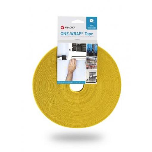 Páska na suchý zip, Žlutá 10 mm x, délka: 25 m VELCRO®