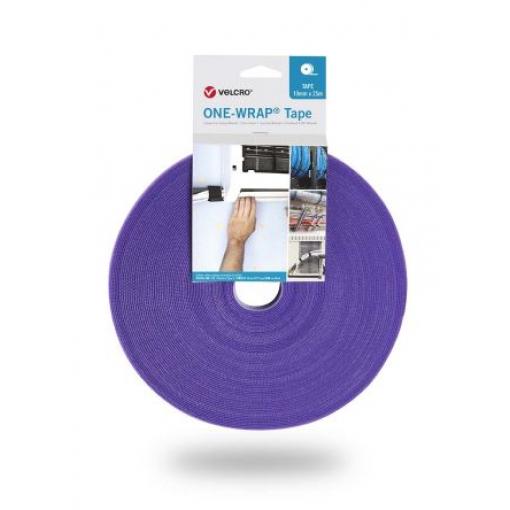 Páska na suchý zip, Purpurová 10 mm x, délka: 25 m VELCRO®