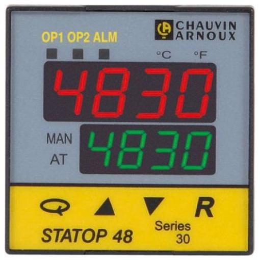 Pyro Controle PID regulátor teploty, řada: STATOP 48 Panel, 50 °C, -10 °C, počet výstupů: 2, výstup: Analogové, Relé