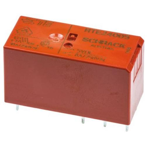 TE Connectivity Výkonové relé DPDT Montáž na plošný spoj 8 A 5 V dc RT2