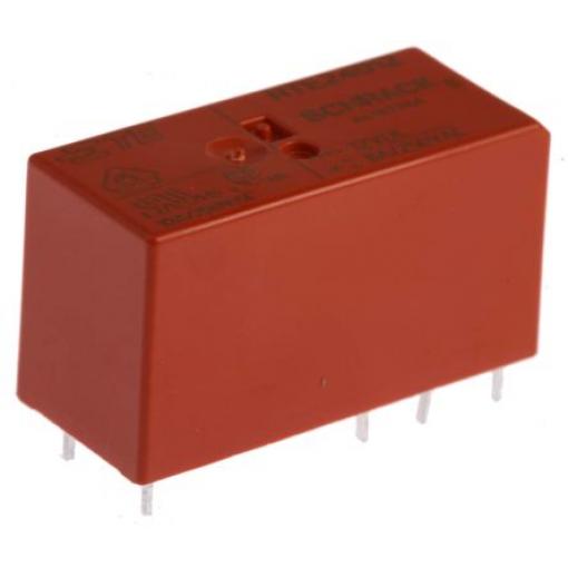 TE Connectivity Výkonové relé DPDT Montáž na plošný spoj 8 A 12 V dc RT2