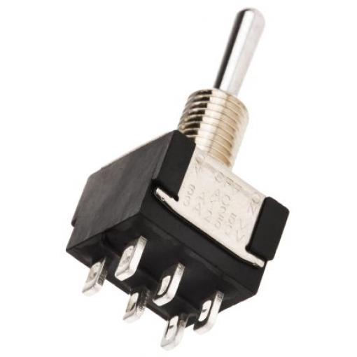 KNITTER-SWITCH Přepínač Panel DPDT Zap-vyp-zap ovládání 4 A Pájecí 30 V dc