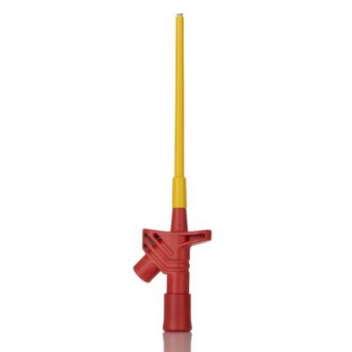Hirschmann Test & Measurement Krokosvorka, 3 mm, velikost zásuvky: 4 mm, Červená 4A, 1 kV, délka: 161 mm,