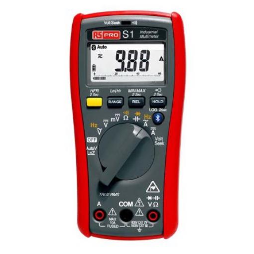 Multimetr Ruční 10 A ac, typ displeje: Digitální 1 kV ac, číslo modelu: S1 RS PRO True RMS 10 A dc, ISOCAL