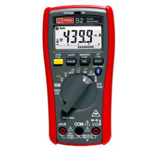 Multimetr Ruční 400 mA ac, typ displeje: Digitální 1 kV ac, číslo modelu: S2 RS PRO True RMS 400 mA dc, ISOCAL