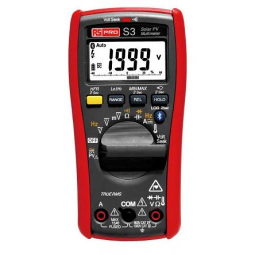Multimetr Ruční 10 A ac, typ displeje: Digitální 1 kV ac, číslo modelu: S3 RS PRO True RMS 10 A dc, ISOCAL