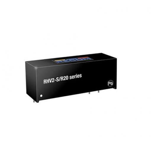 Recom Měnič DC/DC RHV2, výstup: 12 V dc 20 kV, Vin 5V dc 167 mA, Vin 5V dc 2 W -40 °C 85 °C Průchozí otvor