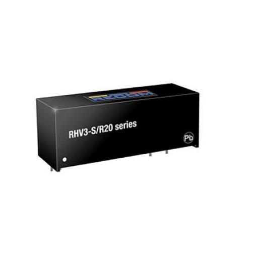 Recom Měnič DC/DC RHV3, výstup: 12 V 20 kV, Vin 5V 250 mA, Vin 5V 3 W -40 °C 85 °C Průchozí otvor
