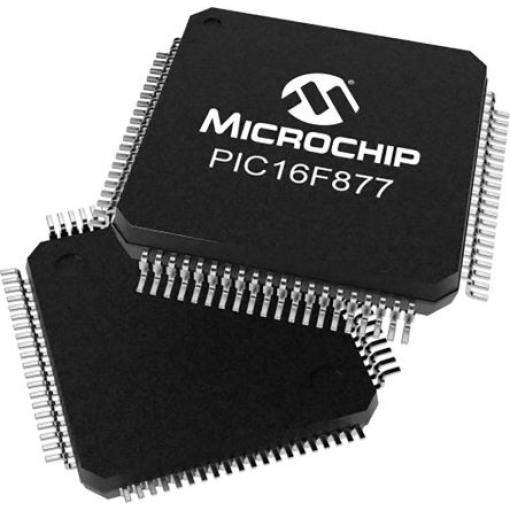 Microchip Mikrokontrolér PIC16F877-20I/PQ 8 bit PIC 20 MHz 8kB Blesk 368 bit RAM, počet kolíků: 80 kolíkový, MQFP