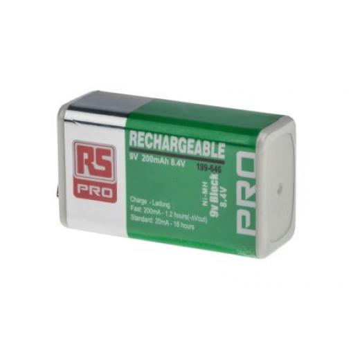 RS PRO Akumulátor 9V NiMH 6Hr61 200 mAh
