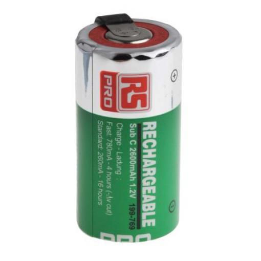 Nabíjecí baterie 1.2 V NiMH IEC 61436 2.6 Ah RS PRO 22.6 mm