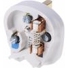 MK Electric Síťová zástrčka barva Bílá, formát pólů: 2+E Velká Británie 13A, Kabel, 250 V, Močovinoformaldehyd Šroubová