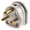 MK Electric Síťová zástrčka barva Bílá, formát pólů: 2+E Velká Británie 2A, Kabel, Močovinoformaldehyd Šroubová