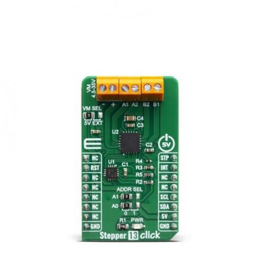 Vývojová deska Stepper 13 Click MikroElektronika MP6500, pro použití s: Bipolární pohony krokových motorů