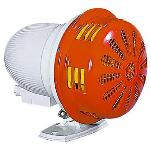 RS PRO Elektronická siréna, řada: superCELERE Nástěnná Červená 1 240V ac RoHS, CE 114 dB @ 1m IP43 AC/DC