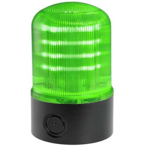 RS PRO Maják, řada: M-LINE FLR Blikající, Otáčecí, Stálé barva Zelená 240V ac/dc LED Základna CE IP66