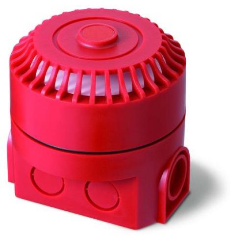 RS PRO Elektronická siréna Nástěnná Červená 1 24V CE 114 dB @ 1m IP44 DC
