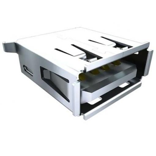 Samtec Konektor USB, řada: USB Type A Vnitřní, počet portů: 1portový, orientace těla: Rovný USB typu A, 30 V, Panel USB